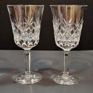 Retired LENOX Charleston Crystal Water Goblets Set of 2